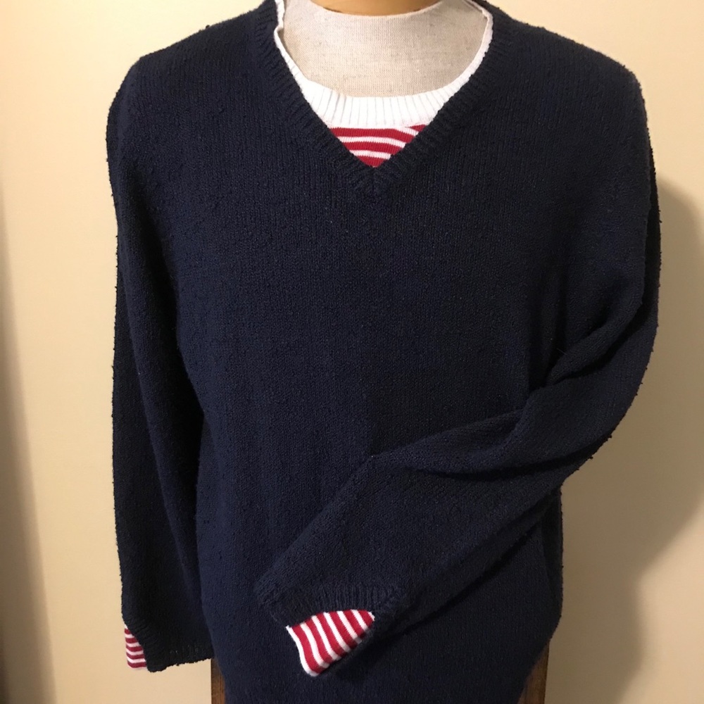Navy Plus Size Navy Pullover Sweater